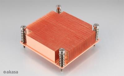 AKASA chladič CPU - 1U měděný - Intel - pasivní (AK-CC7111)