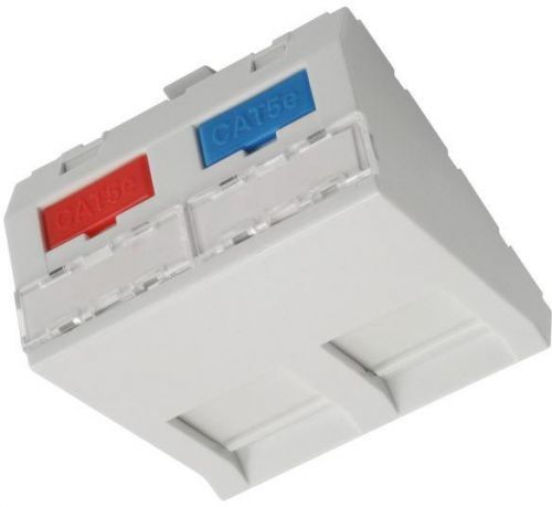 Držák/modul Solarix SXF-M-2-45-WH-P pro 2 keystone přímý