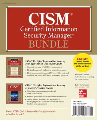 Cism Certified Information Security Manager Bundle (Gregory Peter H.)(Paperback)
