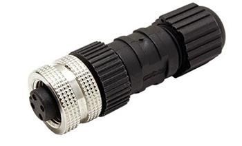 Průmyslový konektor M12 4pin (F), kód A, letovací