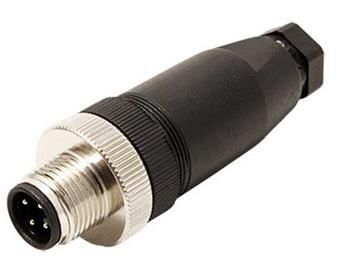 Průmyslový konektor M12 4pin (M), kód A, šroubovací