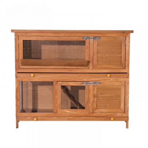 Goleto Dřevěná králíkárna 120 x 48 x 100 cm