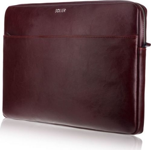 SOLIER Laptop 15' kožená taška (SA24A 15CALI BURGUNDY) Velikost: univerzální