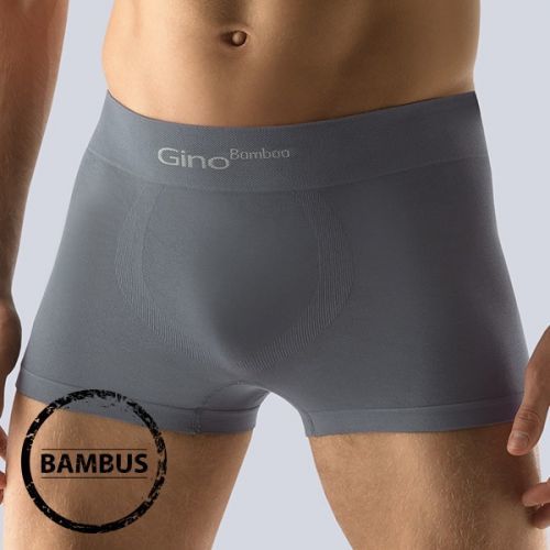 Boxerky Bamboo krátká nohavička Grey šedá S/M