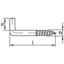 TOOLCRAFT Rovné háky se závitem 40 mm Galvanicky pozinkovaná ocel 100 ks