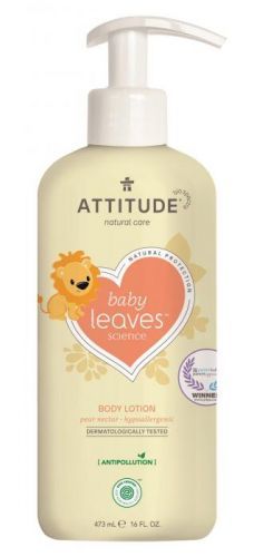 Attitude Baby leaves Dětské tělové mléko Baby leaves s vůní hruškové šťávy 473 ml