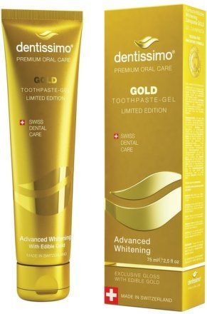Dentissimo® švýcarská zubní pasta GOLD Advanced Whitening
