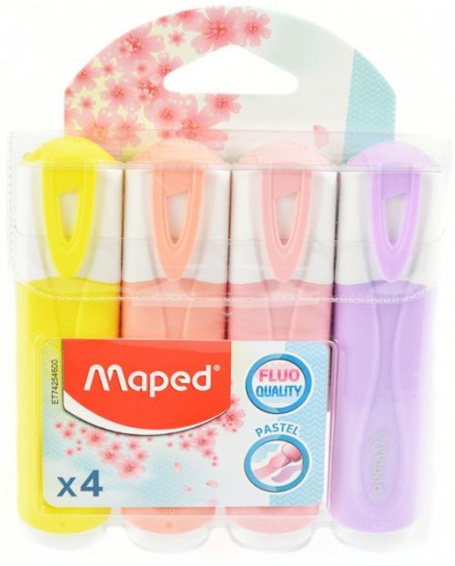 Maped Zvýrazňovač Maped - fluo pastel - pouzdro 4 ks - 0063/9742546