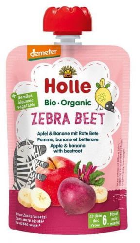 Holle Bio Ovocné Pyré Jablko - Banán - Červená Řepa 6 X 100g
