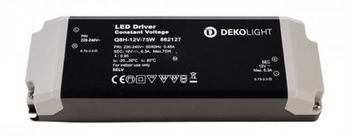 Deko-Light napájení BASIC, Q8H-12-75W konstantní napětí 0-630 mA IP20 12V DC 75,00 W 862127