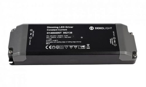 Deko-Light napájení BASIC, D140040NT konstantní proud 1400 mA IP20 stmívatelné 14-28V DC 40,00 W 862138