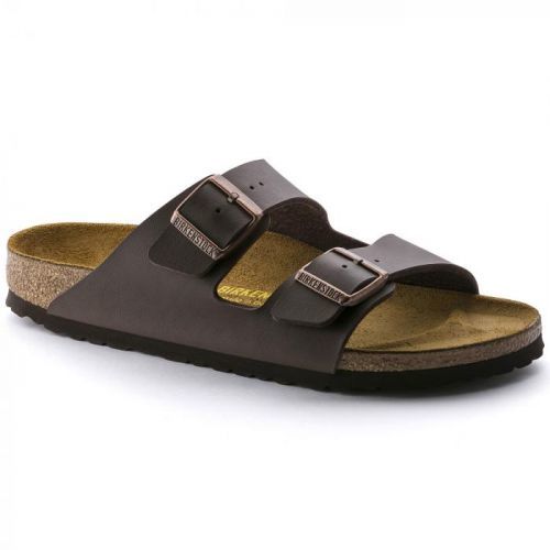 Birkenstock - Tmavě hnědé pantofle Birkenstock Arizona Birko-Flor - 40