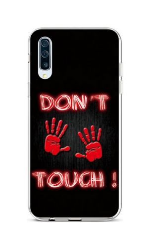 Kryt TopQ Samsung A50 silikon Don't Touch Red 41778