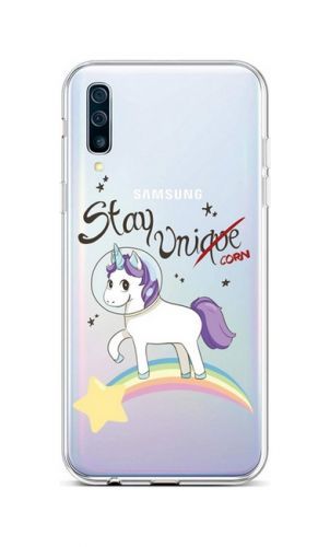 Kryt TopQ Samsung A50 silikon Stay Unicorn 41792