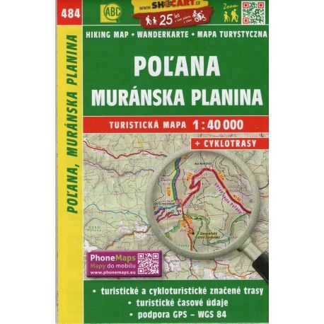 SHOCart 484 Poľana, Muránská planina 1:40 000 turistická mapa