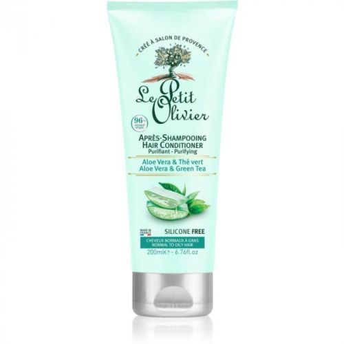 Le Petit Olivier Aloe Vera & Green Tea kondicionér pro normální až mastné vlasy