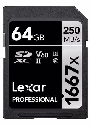 Lexar SDXC 64GB 1667x Professional Class 10 UHS-II U3 (V60) LSD64GCB1667