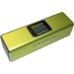 Mini reproduktor Technaxx MusicMan MA Display Soundstation AUX, FM rádio, SD paměť. karta, USB zelená