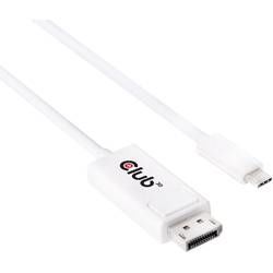 USB / DisplayPort kabel club3D [1x - 1x zástrčka DisplayPort] bílá 1.2 m