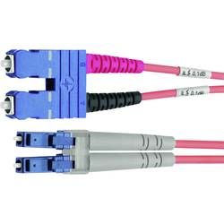 Optické vlákno kabel Telegärtner L00893A0079 [1x zástrčka SC - 1x zástrčka LC], 5 m, fialová