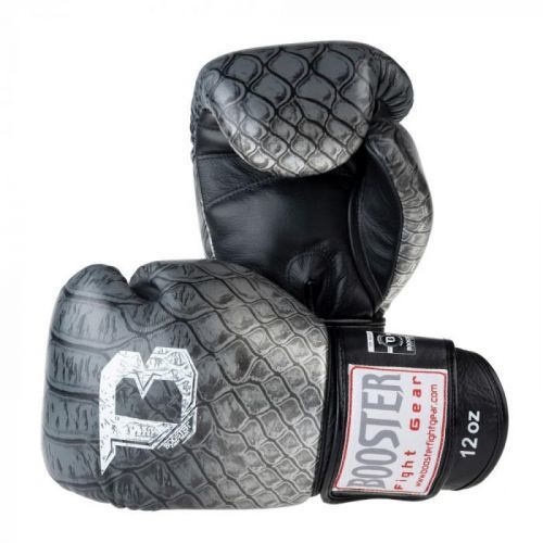 Boxerské rukavice Booster Snake - černá/stříbrná černá 10