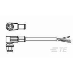 Upravený zástrčkový konektor pro senzory - aktory TE Connectivity 1-2273088-3 zástrčka, zahnutá, 5 m, 1 ks