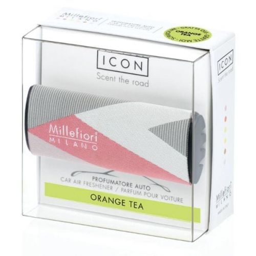 Millefiori Milano Icon Vůně Do Auta Orange Tea, Textilní Potah Geometric 47 G