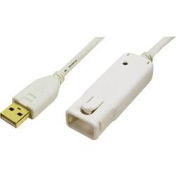 USB 2.0 prodlužovací kabel LogiLink UA0092, 12 m, bílá