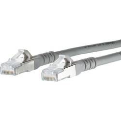 Síťový kabel RJ45 Metz Connect 130845A533-E, CAT 6A, S/FTP, 15 m, šedá