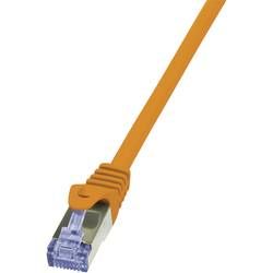 Síťový kabel RJ45 LogiLink CQ3058S, CAT 6A, S/FTP, 2 m, oranžová