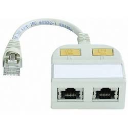 RJ45 ISDN Y adaptér Telegärtner J00029A0011 [2x RJ45 zásuvka - 1x RJ45 zástrčka], šedobílá (RAL 7035)