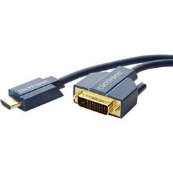 DVI / HDMI kabel clicktronic [1x DVI zástrčka 24+1pólová - 1x HDMI zástrčka] modrá 5 m