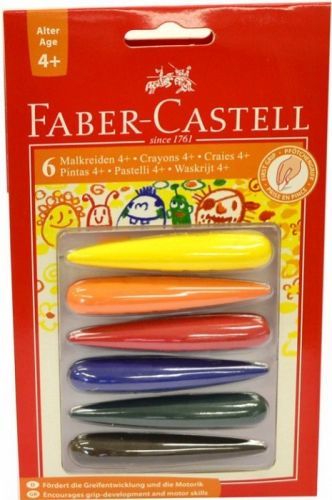 Faber Castell Plastové pastelky do dlaně 6 ks, 4+ - 120404