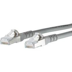 Síťový kabel RJ45 Metz Connect 130845B533-E, CAT 6A, S/FTP, 25 m, šedá