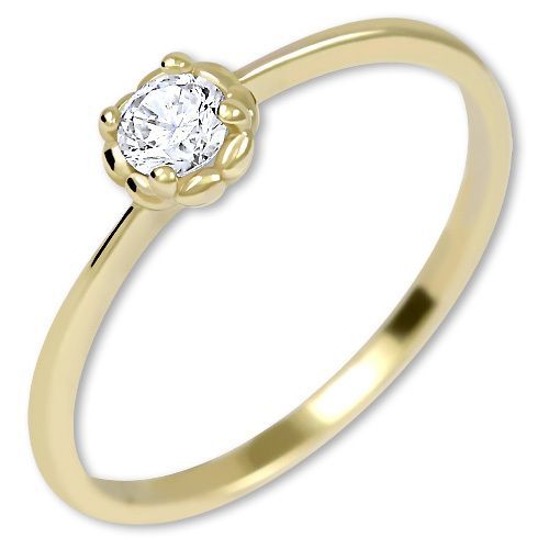 Brilio Něžný zásnubní prsten ze zlata 226 001 01034 52 mm