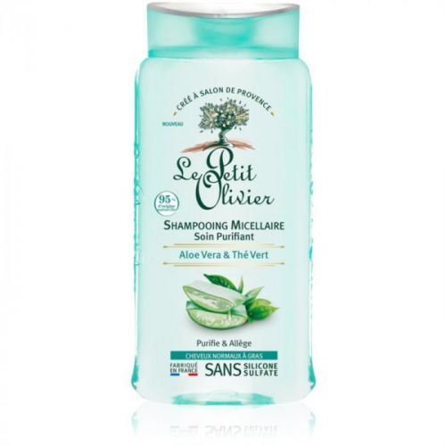 Le Petit Olivier Aloe Vera & Green Tea micelární šampon pro normální až mastné vlasy