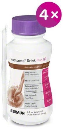 Nutricomp Drink Plus HP čoko.nugát por.sol.4x200ml
