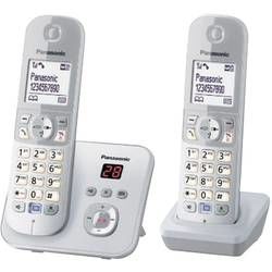 Bezdrátový analogový telefon Panasonic KX-TG6822 Duo, stříbrná, šedá