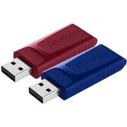 USB flash disk Verbatim Slider 49327, 32 GB, USB 2.0, červená, modrá