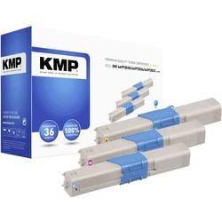 KMP sada tonerů náhradní OKI 44973535, 44973534, 44973533 kompatibilní azurová, purppurová, žlutá 1500 Seiten O-T37V