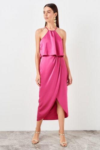 Trendyol Pink Collar Detailed Dress