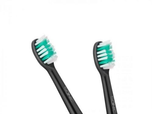 Hlavice pro zubní kartáčky TEESA SONIC BLACK 2 ks v blistru, střední