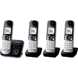 Bezdrátový analogový telefon Panasonic KX-TG6824 Quattro, černá, stříbrná
