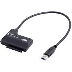 Adaptér USB 3.0 LogiLink [1x kombinovaná SATA zásuvka 15+7-pólová - 1x USB 3.0 zástrčka A] černá