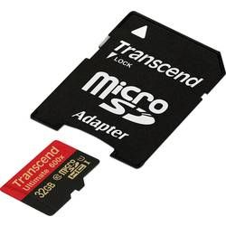 Paměťová karta microSDHC, 32 GB, Transcend Ultimate (600x), Class 10, UHS-I, vč. SD adaptéru