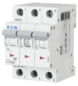 Eaton jistič PL7-B25/3 10 kA, charakteristika B, 25A, 3pól