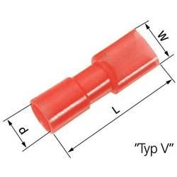 Faston zásuvka LAPP 61794952 2.8 mm x 0.8 mm, 180 °, plná izolace, červená, 100 ks