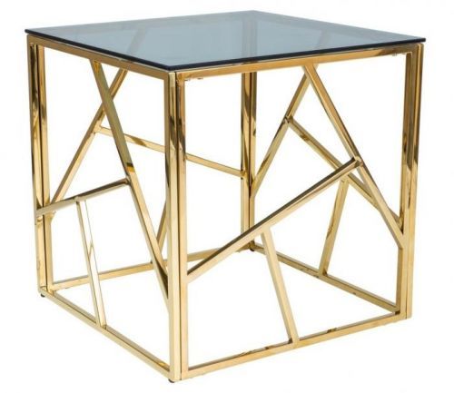 Casarredo Konferenční stolek ESCADA B zlatý kov/kouřové sklo
