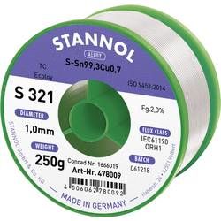 Bezolovnatý pájecí cín Stannol S321 2,0% 1,0MM SN99CU0,7CD 250G, bez olova, cívka, 250 g, 1 mm
