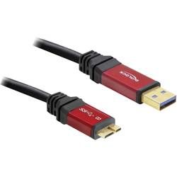 USB 3.0 kabel Delock 1672263, 2 m, červená, černá